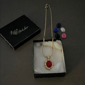 Park Lane Gold Tone Necklace with magnetic colour stones for any color outfit.
